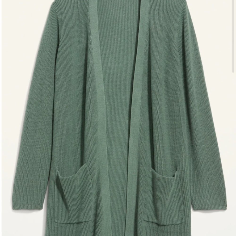 Textured Open-Front Cardigan